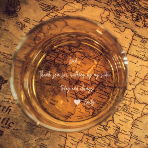 Personalized Gift for Father of the Bride - Custom Wedding Whiskey Glass with Your Handwriting Message
