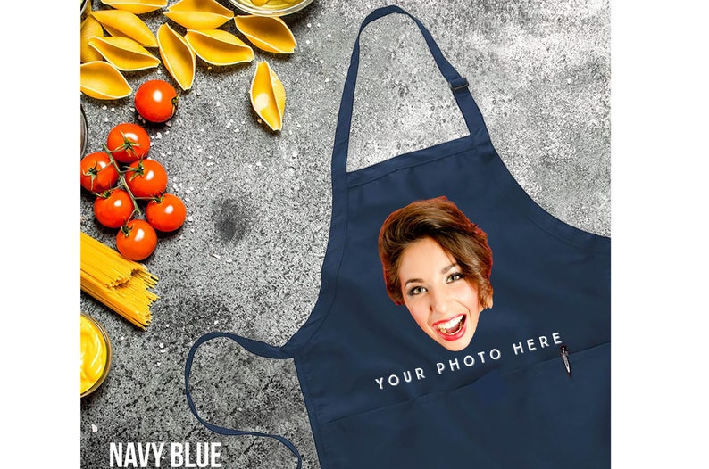 Custom Photo Apron, Picture Chef Gift Apron, Custom Text Apron, Personalized Gift Apron, Adjustable Photo Apron, Apron For Women And Men