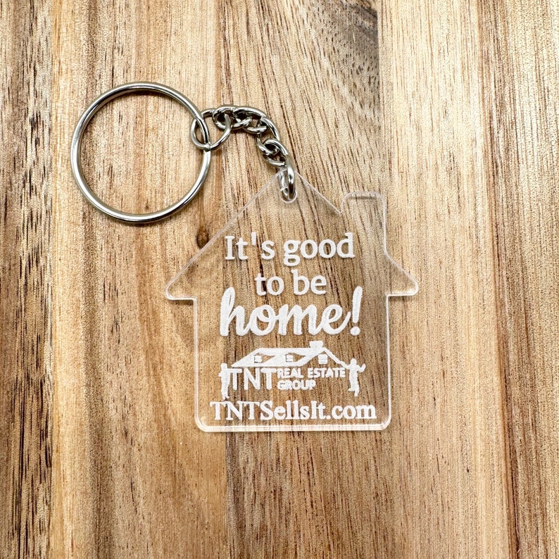 Branded Realtor Keychains - Closing Keychain - Open House Marketing - Home Builder Keychains