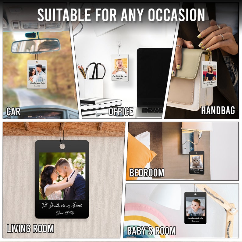 Custom Car Air Freshener Personalize Gift | Air Freshener Custom from Photo | Personalize Car Accessory Gift for him Couple Gift