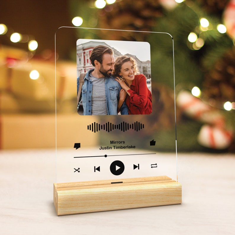 Custom Acrylic Music Plaque Song Plaque - Personalized Album Cover Music Plaque - Anniversary Gifts for Her & Him