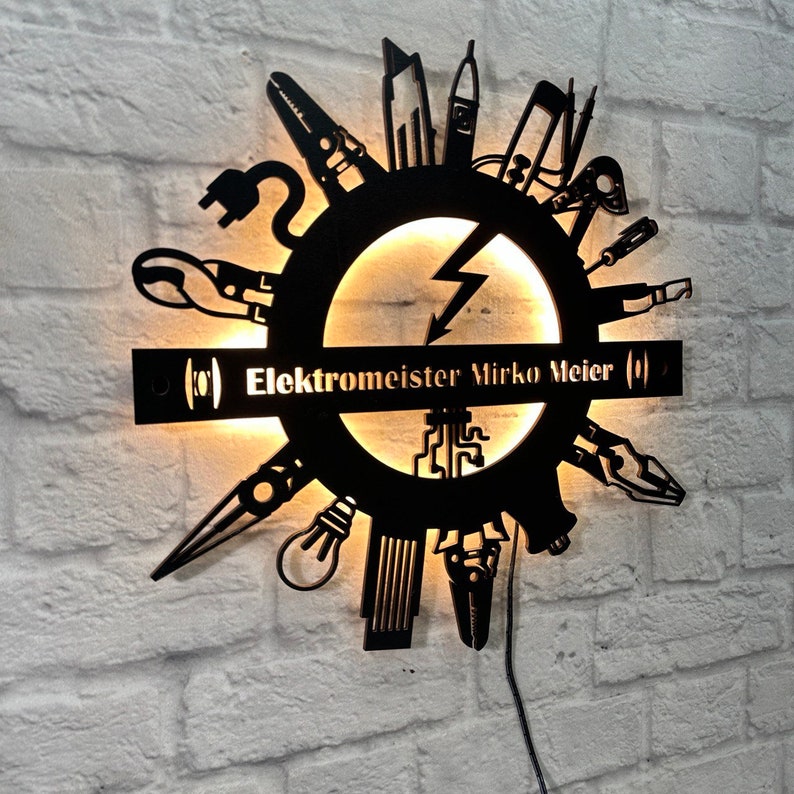 Gift for electrician master electrical engineering sign workshop employee wall decoration birthday anniversary master electrician craftsman