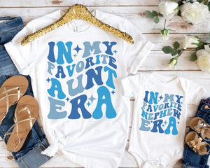 Aunt and Nephew Niece Matching Shirts, Shirt for Favorite Nephew Niece, Retro Aunt, Favorite Aunt Shirt, New Aunt Shirt, Gift for Aunt