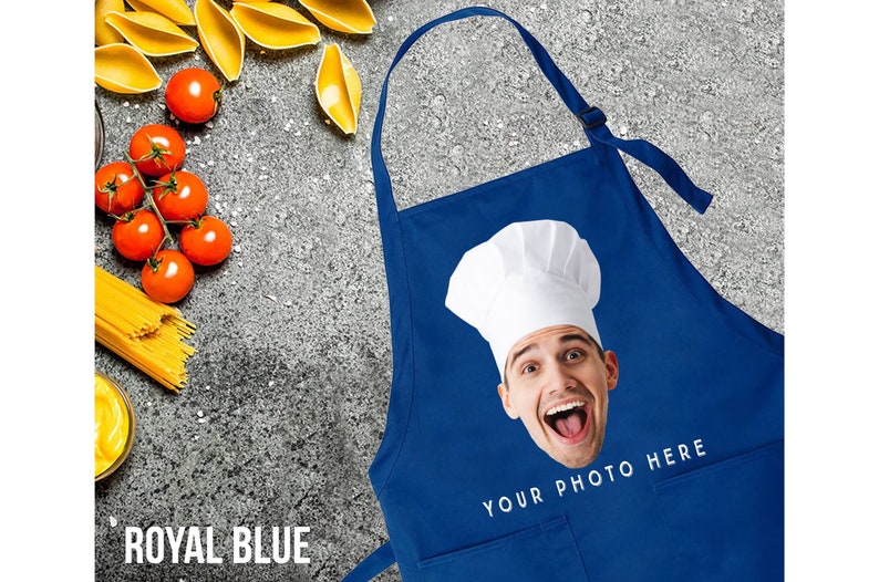 Custom Photo Apron, Picture Chef Gift Apron, Custom Text Apron, Personalized Gift Apron, Adjustable Photo Apron, Apron For Women And Men