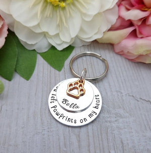 Personalized Dog In Memory Keychain Gifts, Over The Rainbow Bridge Present, Cat Remembrance Keepsake