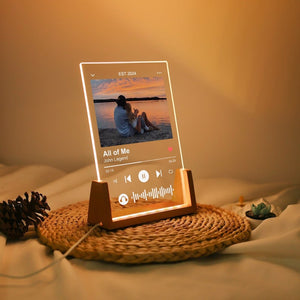 Music Photo Name Night Light, Custom Photo Music Plaque, Personalized Song Acrylic Plaque, Bedroom Decor, LED Nightlight, Gift for Mom