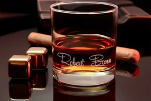 Custom Handwriting Whiskey Glass - Engrave Your Handwritten Gift Message for your Loved Ones.