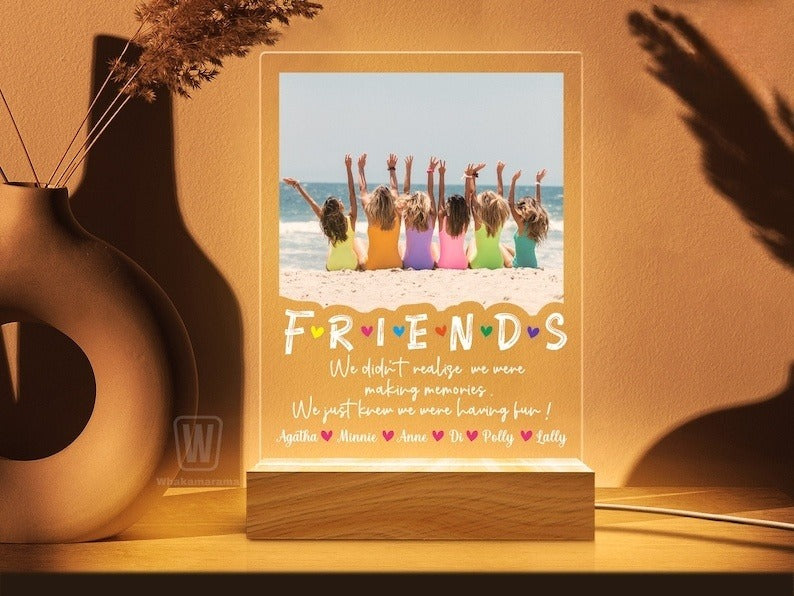 Personalized Photo LED Night Light, Besties Photo Gifts, Photo Keepsake, Photo Gifts, Personalized Gift for BFF, Birthday Gift for Friend