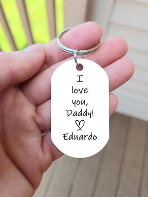 Personalized Dad Keychain, First Father's Day Gift, Gifts For Dad From Daughter, Birthday Gifts For Dad, Dad Gift From Son, Gift From Baby