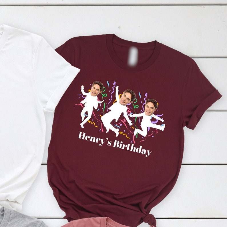Custom Face Stick Figures Birthday Shirt, Birthday Photo Shirt, Custom Photo Shirt, Birthday Party Group Shirt, Funny Birthday Shirt