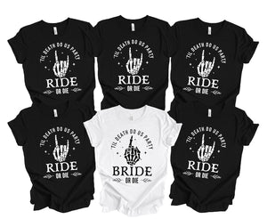 Bride or die bachelorette party shirts ride or die shirts bachelorette party shirts skeleton bachelorette party shirts