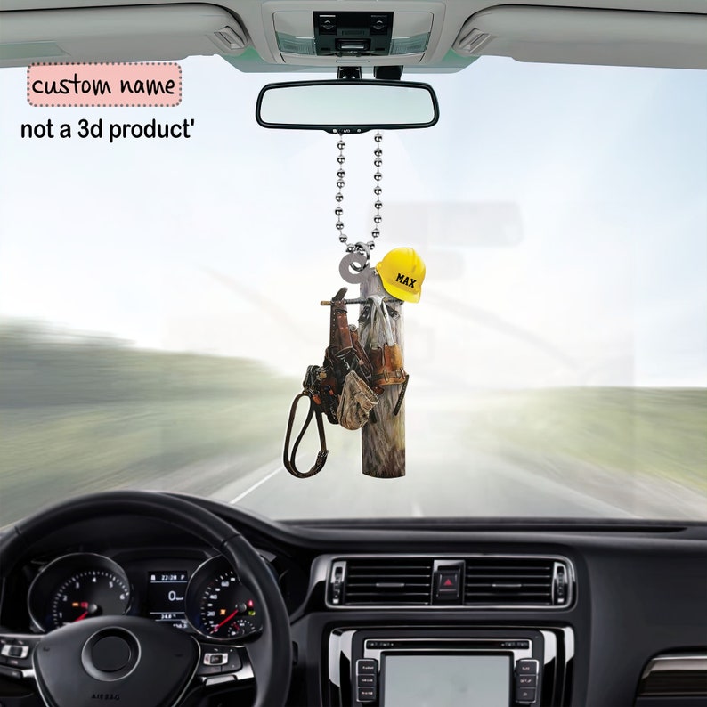 Lineman Gear 2D Car Ornament, Lineman Custom Ornament, Lineman Tools, Gift For Dad or Husband, Father's Day Gift