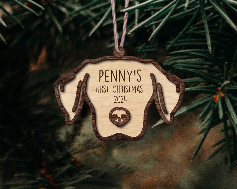 Personalized Dog Ornament, Dog First Christmas Ornament, Dog Lover Gift, Pet Ornament, Dog Lover Christmas Gift, Dog Ornament, Dog Gifts
