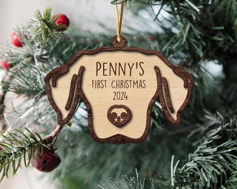 Personalized Dog Ornament, Dog First Christmas Ornament, Dog Lover Gift, Pet Ornament, Dog Lover Christmas Gift, Dog Ornament, Dog Gifts