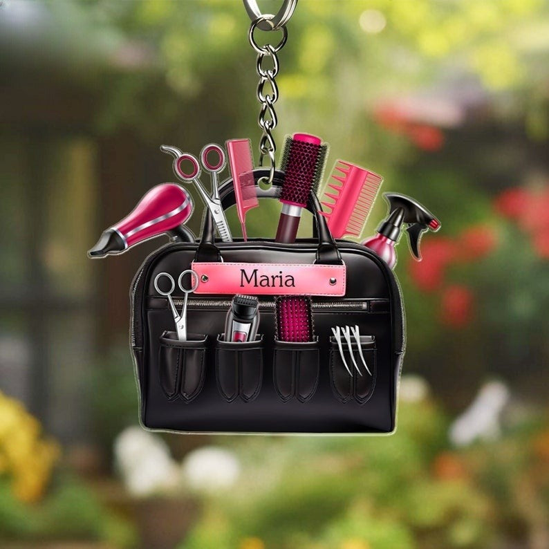 Hairstylist Key Chain,Mom Gift,Hair Stylist Gift,Gift for Hairdresser,Hairstylist Appreciation Day Gift,Hairapist Gift,Gift for Hair Stylist