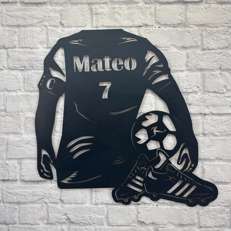 Personalized Gift For Soccer Player Soccer Friend Lover Sign Children's Birthday Soccer Tournament Coach Soccer Sign Soccer Player