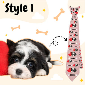 Custom Mens Neck Tie, Personalized Funny Photo Gifts for Men Dad Him, Birthday Fathers Day Ties, Logo Tie, Cat/Dog/Pet Tie, Party Tie