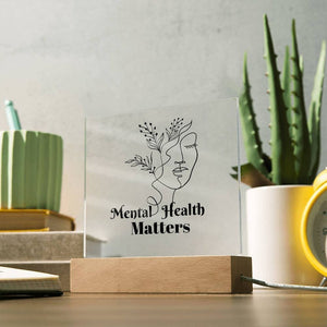 Mental Health Matters Acrylic Plaque: Positive Affirmations Decor