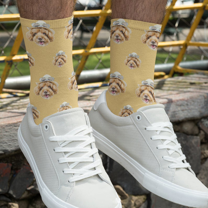 Custom Cat Face Socks, Personalized Socks with Cat Photo, Custom Cat Photo Socks, Bridesmaid Groomsmen Socks, Funny Socks for Mom Dad