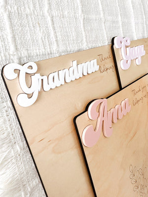 Handprint Sign, DIY Children s Gift, Child's Hand print Sign, Mother's Day Sign, Mother's Day Gift, Gift for Mom, Gift for Grandma