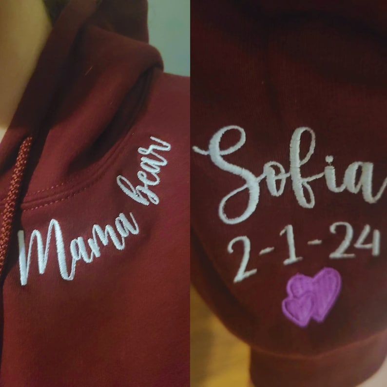 Personalized Embroidered Mama Shirt with Kids Name