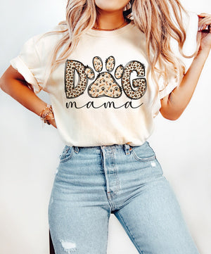Custom Dog Mom Leopard, Personalized Dog Shirt, Dog Mama Shirt, Dog Lovers Sweatshirt