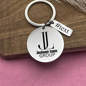Custom Brand Logo Aluminium Keychain Custom Photo Business Logo Bulk Keychains Office Gift Customer Gift