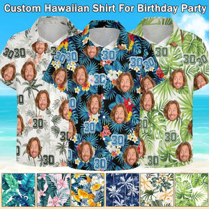 Custom Birthday Hawaiian Shirt, Personalized Photo Hawaiian Dress Shirt Trunks, Custom Shirt Gift, Birthday Party Shirt, Birthday Gift il_794xN.5864346758_jf5w.jpg?v=1716361611