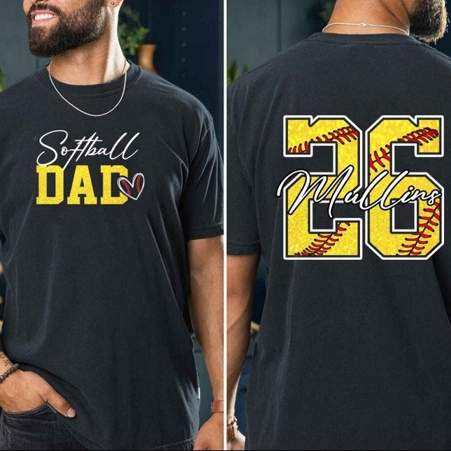 Personalized Softball Dad , Sport Dad Gameday Softball Player , Softball Season Father Day's Gift