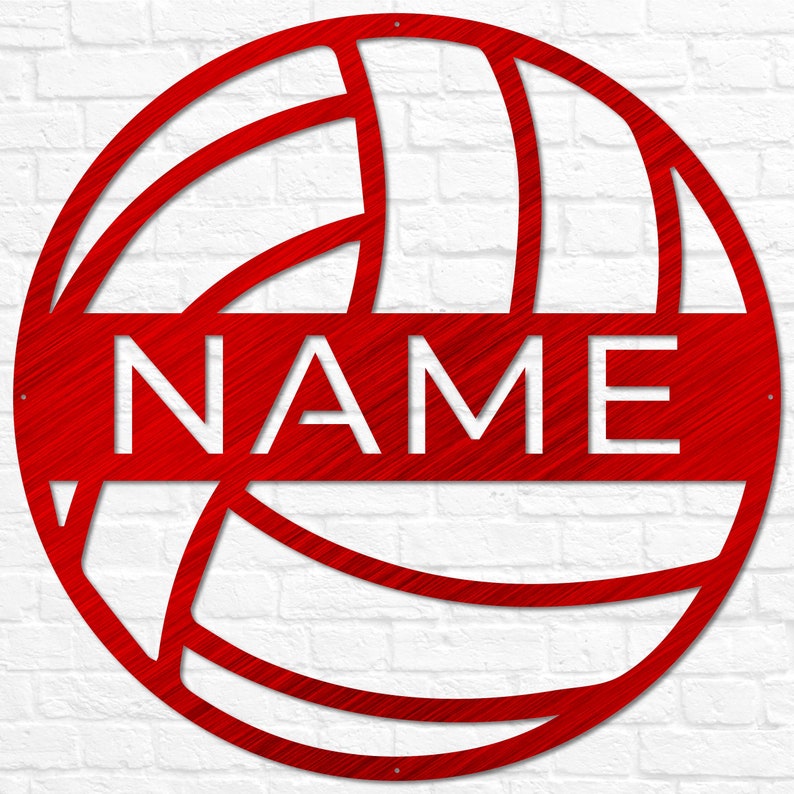 Personalized Metal Volleyball Name Sign, Bedroom Volleyball Decor, Custom Metal Volleyball, Volleyball Sports Name Sign, Sports Room Decor