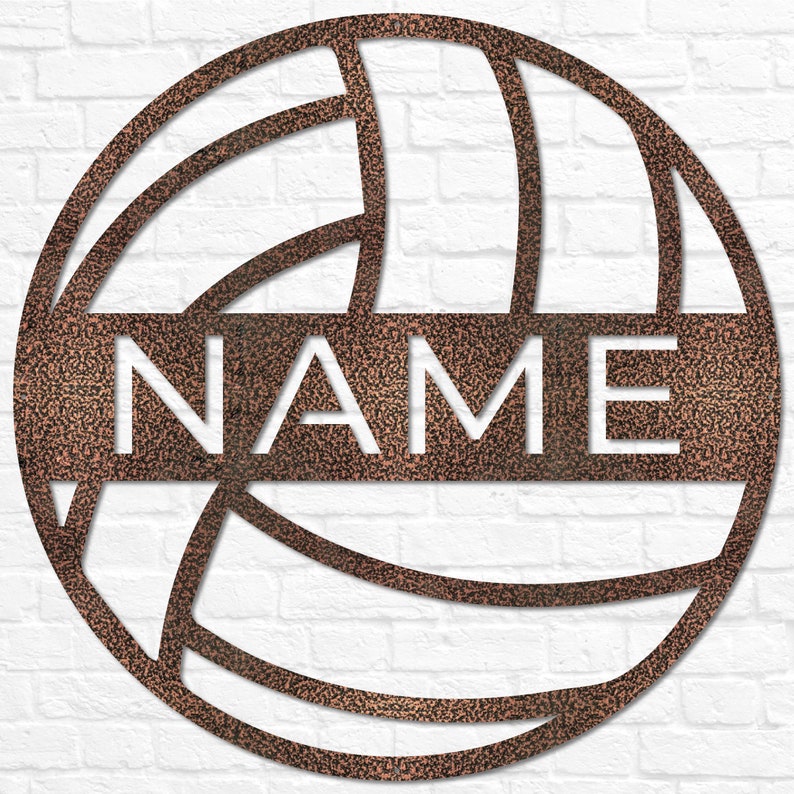 Personalized Metal Volleyball Name Sign, Bedroom Volleyball Decor, Custom Metal Volleyball, Volleyball Sports Name Sign, Sports Room Decor