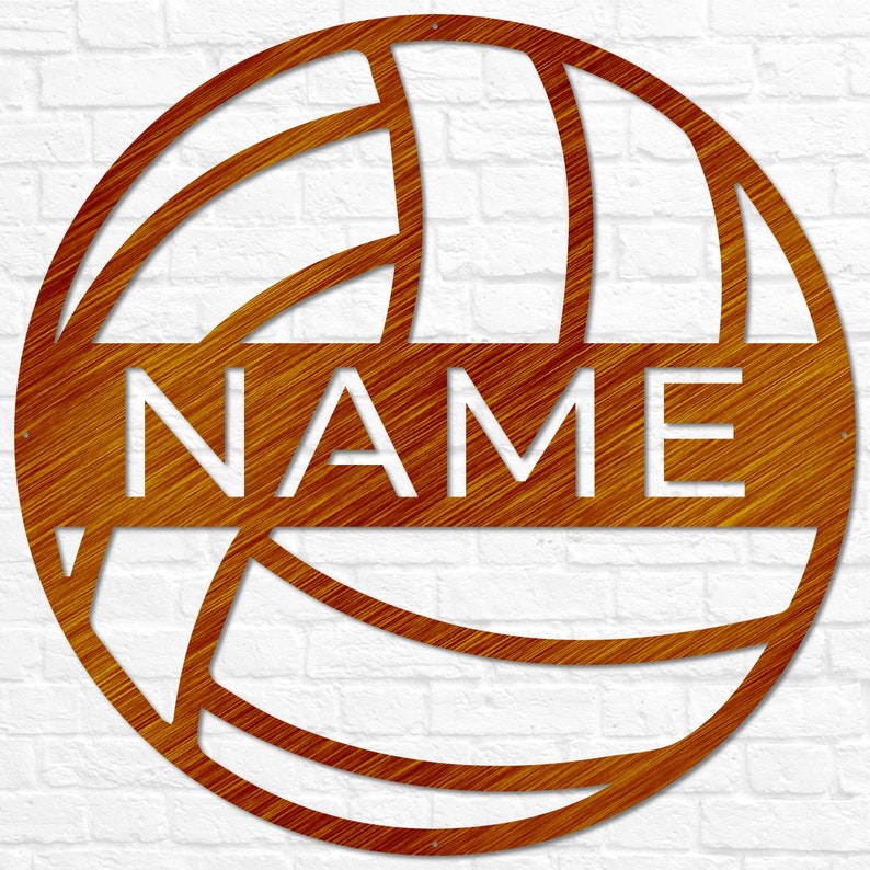 Personalized Metal Volleyball Name Sign, Bedroom Volleyball Decor, Custom Metal Volleyball, Volleyball Sports Name Sign, Sports Room Decor