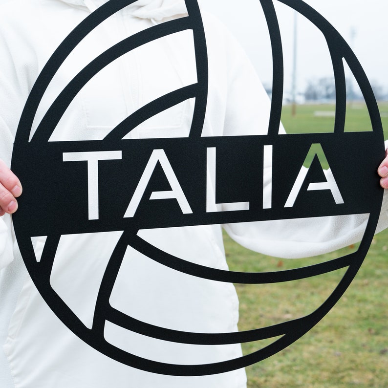 Personalized Metal Volleyball Name Sign, Bedroom Volleyball Decor, Custom Metal Volleyball, Volleyball Sports Name Sign, Sports Room Decor