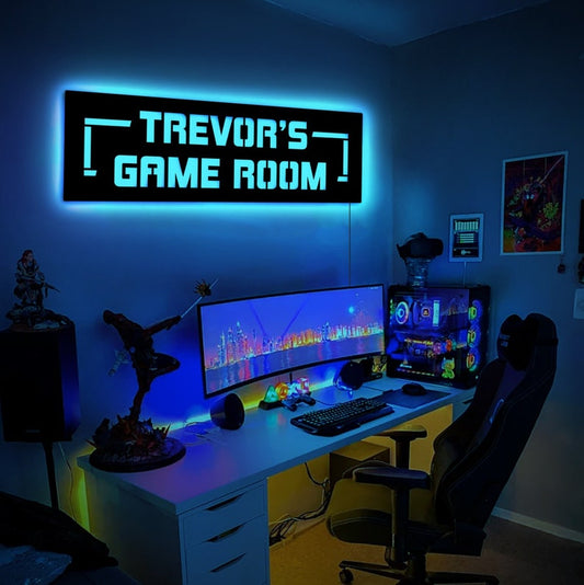 Custom Boys Name Neon Led Wall Panel Decor,Game Room led decor,Gamer room neon light,Boys Led Sign,Led lights for gaming room,Birthday Gifts