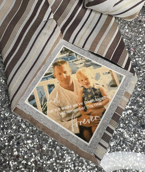 Personalised Photo Tie Label/Dad/Suit Label/Tie Patch/Tie patch/Father of the Bride Groom Gift/Thank You Label/Iron On/Wedding Tie Insert