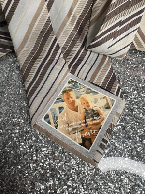 Personalised Photo Tie Label/Dad/Suit Label/Tie Patch/Tie patch/Father of the Bride Groom Gift/Thank You Label/Iron On/Wedding Tie Insert