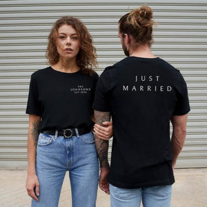 Just Married Shirt, Personalized Mr and Mrs, Custom Hubby Wifey Shirts, Matching Couples, Honeymoon Shirts, Mrs Shirt, Mr Shirt