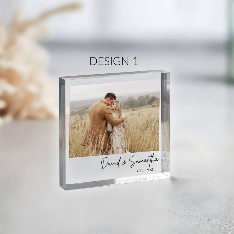 Personalized Acrylic Photo Block, Custom Photo Acrylic Plaque, Wedding Gift, Family Gift, Photo Print Acrylic Gifts, Anniversary Gift