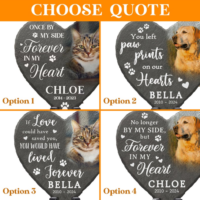 Cat Memorial Gifts, Cat Memorial Stone, Dog Memorial Stone, Personalized Pet Memorial Grave Slate, Pet Loss Gifts, Pet Sympathy Gift