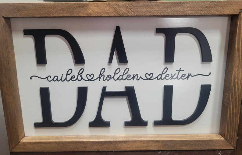 Dad Personalized Gift, Father's Day Gift, Gift for him, Dad Gift, Custom Framed Sign