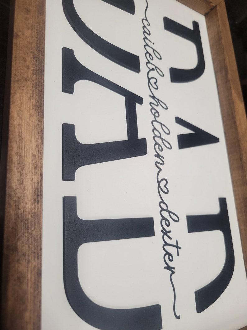 Dad Personalized Gift, Father's Day Gift, Gift for him, Dad Gift, Custom Framed Sign