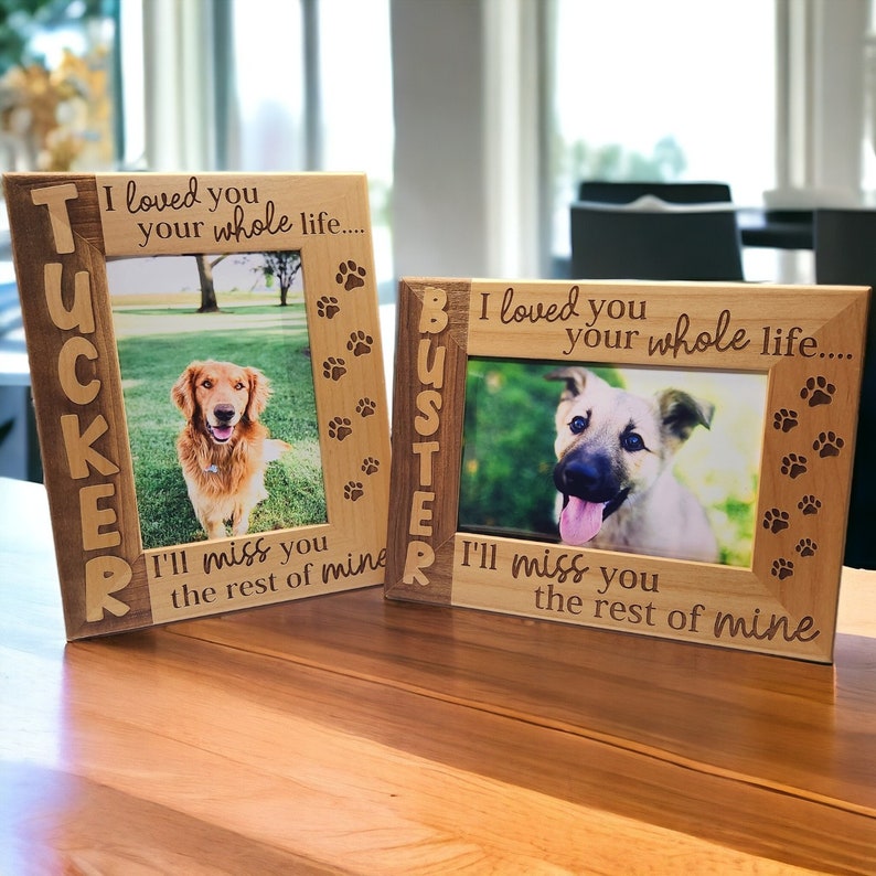 Dog Remembrance Memorial Picture Frame | Personalized Dog Sympathy Gift Tribute | Loss Gift | Pet Loss | Pet Memorial