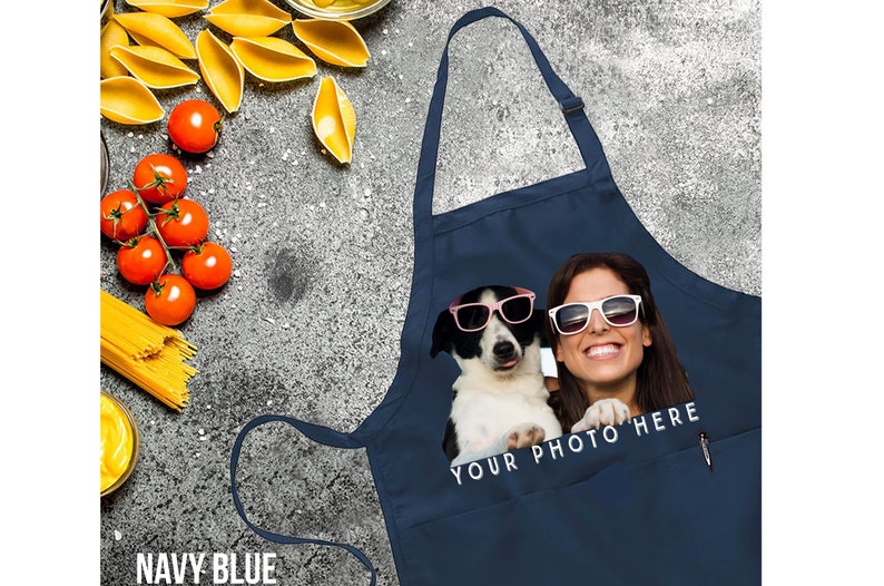 Custom Photo Apron, Picture Chef Gift Apron, Custom Text Apron, Personalized Gift Apron, Adjustable Photo Apron, Apron For Women And Men