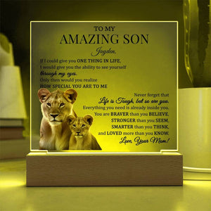 To My Amazing Son Acrylic Plaque Gift from Dad/Mom, Special Gift for Son from Father or Mother, Son Birthday, Graduation Gift for Son