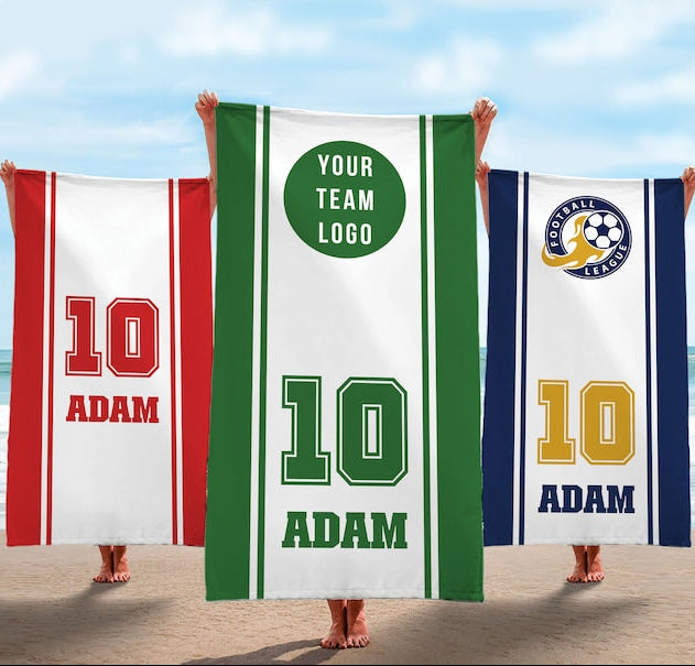 Cooperstown Baseball Team Towel, Sport Team Beach Towel, Softball Team Beach Towel with Logo, Softball Gift for Team, World Series gift