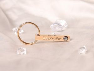 Custom Projection Photo Keychain for For Him For Her, Personalized Keychain with Photo Inside, Best Gift for Him Dad Husband Mom