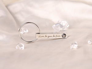 Custom Projection Photo Keychain for For Him For Her, Personalized Keychain with Photo Inside, Best Gift for Him Dad Husband Mom