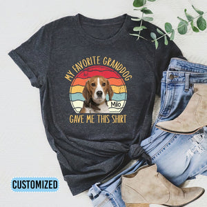 My Granddog Gave Me This Shirt, Funny Dog Grandma Shirt, Custom Dog Photo Shirt, Pet Owner Gift, Dog Lover Tee