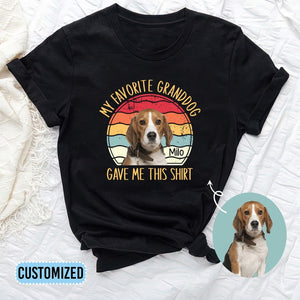 My Granddog Gave Me This Shirt, Funny Dog Grandma Shirt, Custom Dog Photo Shirt, Pet Owner Gift, Dog Lover Tee