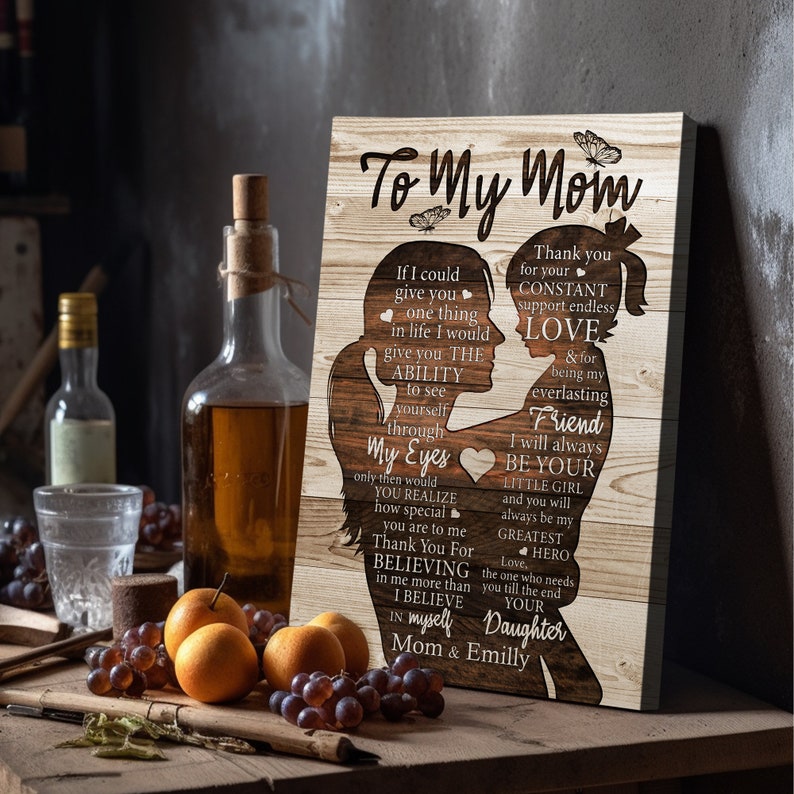 Personalized To My Mom Canvas - Gift For Mom From Daughter - If I Could Give You One Thing In Life - Birthday Gifts For Mom - Mom Wall Art